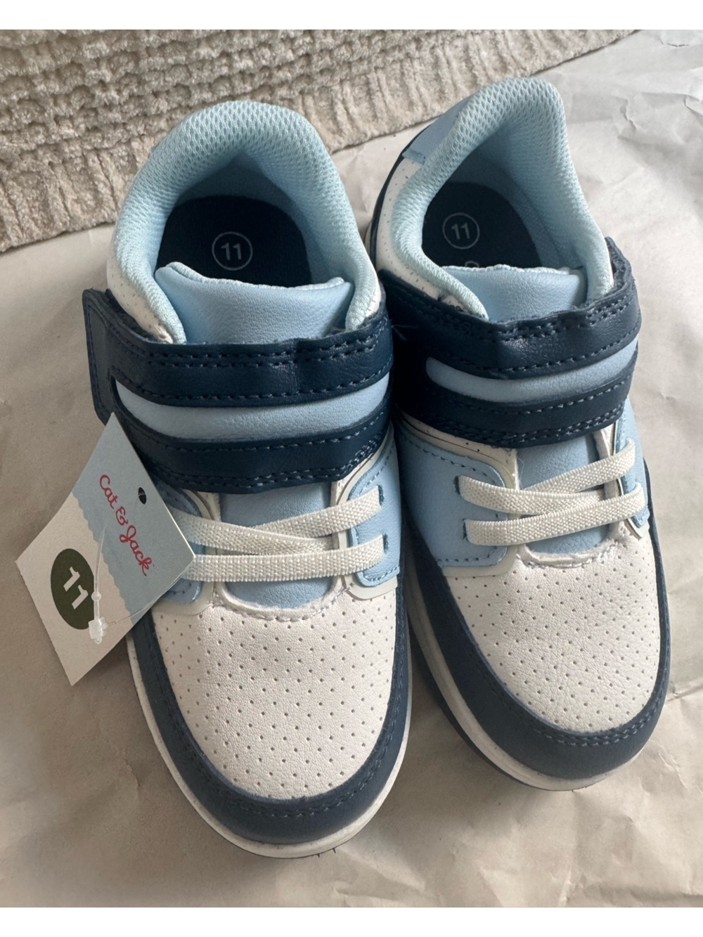 Cat & Jack Light Blue, Navy and White Kids Sneakers